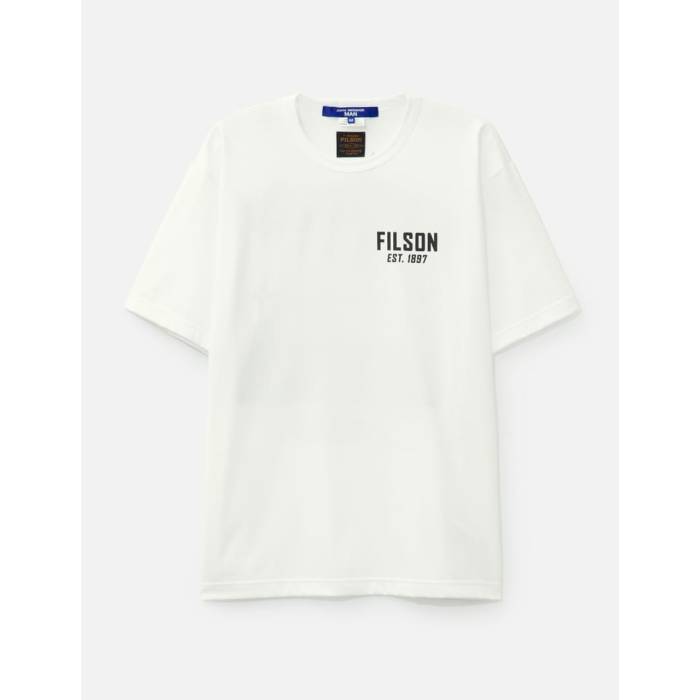 ジュンヤワタナベ Junya Watanabe Man 【 X Filson Short Sleeve T-Shirt Men White X Black 】 Sleeve 衣袂 ティーシャツ メンズ 白いこと 白いこと 黒いこと 黒いこと トップス-Tシャツ・カットソー-メンズファッション