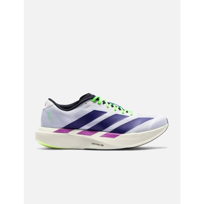 アディダス Adidas Originals 【 Adizero Evo Sl Shoes Men Cloud White / Collegiate Purple / Lime Burst 】 アディゼロ シューズ 運動すること靴 メンズ 白いこと 白いこと Purple 紫・パープル 菩提樹 はち切れる