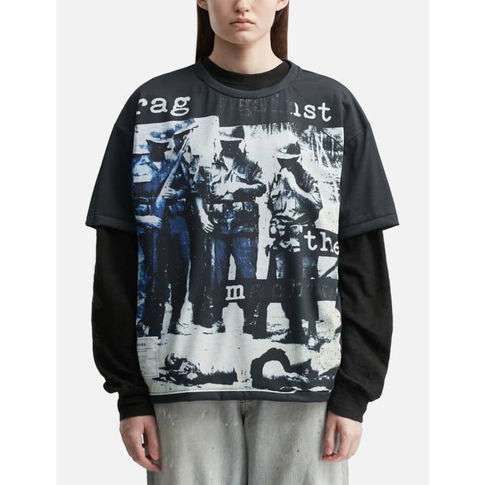 Tolq 【 Trompe L'oeil Scratch T-Shirt Unisex Black 】 Tシャツ ユニセックス 黒色 ブラック