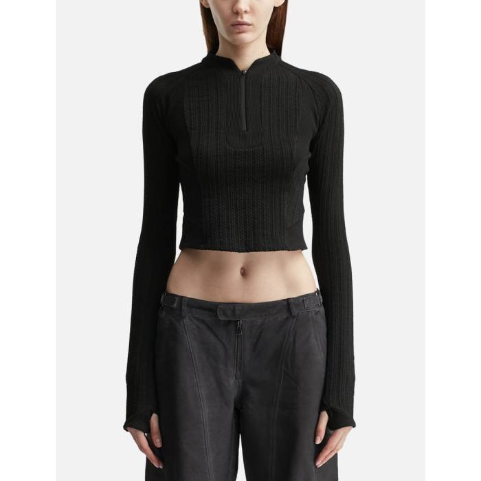 Mystephenm 【 Vol. 3.0 Half Zip Up Women Black 】 二分の一 レディース 黒いこと 黒いこと