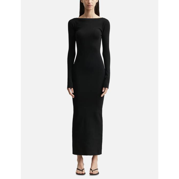 Entire Studios 【 Boat Neck Midi Dress Women Black 】 御召しもの レディース 黒いこと 黒いこと