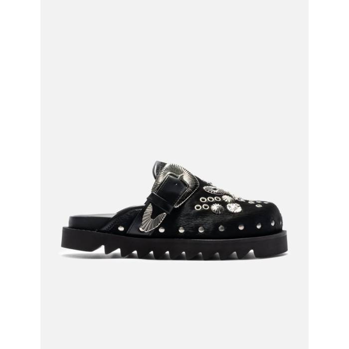 Toga Pulla 【 Hbx Exclusive Black Pony Mule Women Black 】 黒いこと 黒いこと 小馬 レディース 黒いこと 黒いこと