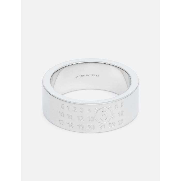 棲み家 マルジェラ Mm6 Maison Margiela 【 Minimal Logo 8Mm Ring Unisex Silver 】 ロゴタイプ ユニ一発やる Silver しろがね色・しろがね色
