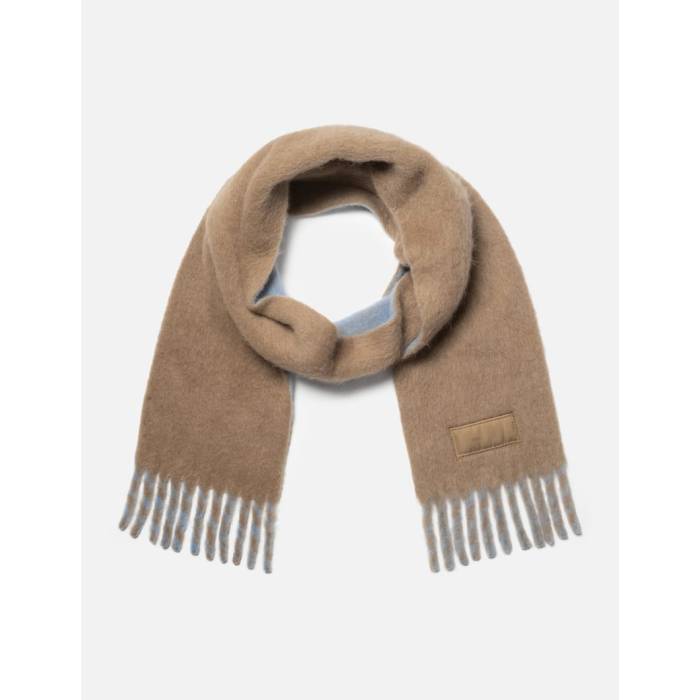 意中の女 Ami 【 Bicolored Scarf Men Camel/Sky 】 えり巻き メンズ camel 駱駝 天の原