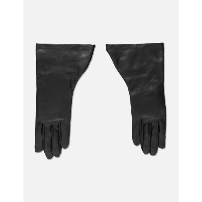 リックオウエンス Rick Owens 【 Gleam Gloves Men Black 】 グローブ メンズ 黒いこと 黒いこと