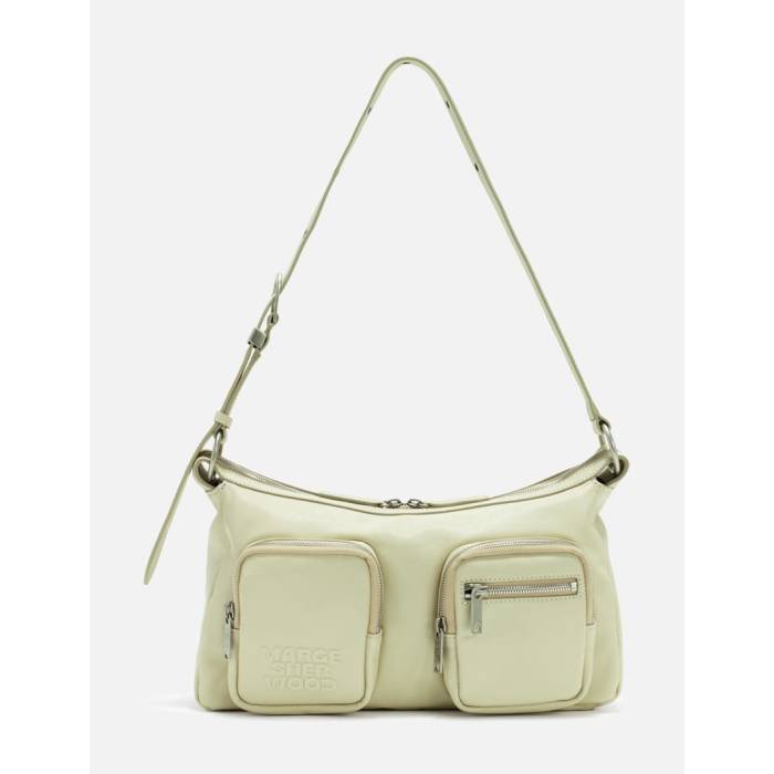 Margesherwood 【 Outpocket Hobo Women Black Glossy Plain 】 レディース 黒色 ブラック