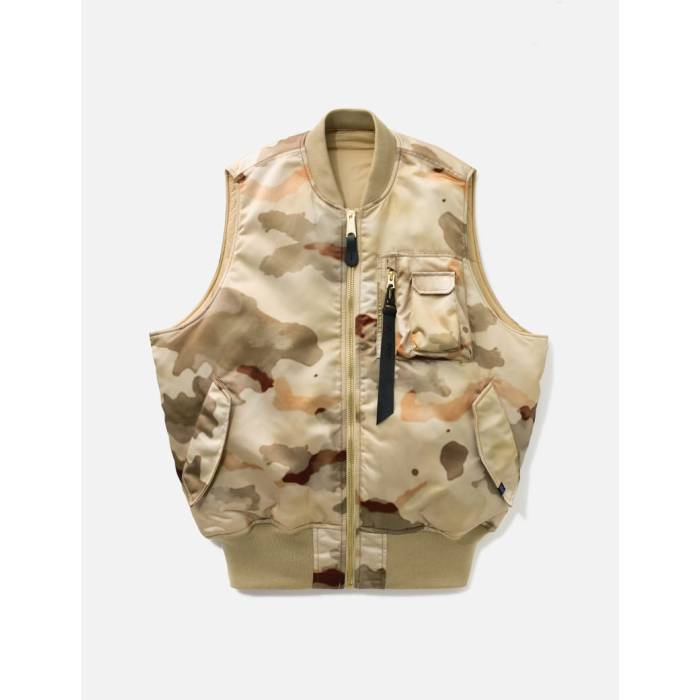 アルファインダストリーズ Alpha Industries 【 Ma-1 Base Camo Uv Vest Men Sentinel Desert Camo 】 カモ柄 ベスト メンズ カモ柄｜スニケス