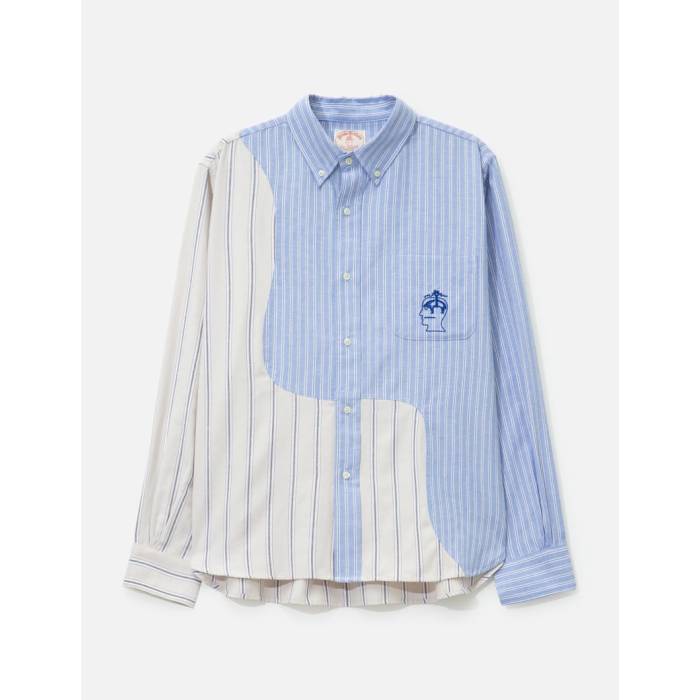 Brain Dead 【 Brooks Brothers California Organic Panel Oxford Button Up Men Light Blue 】 ブルックス 黄金州 オックスフォード メンズ 青み 青色