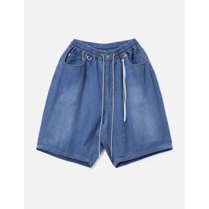 Mastermind Japan 【 Wide Easy Denim Shorts Men Indigo 】 デニム ショーツ メンズ 藍色・インディゴ｜スニケス