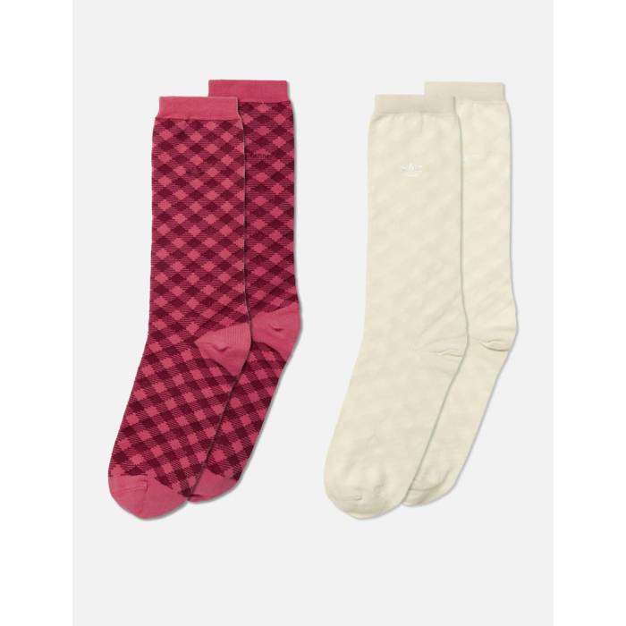 アディダス Adidas Originals 【 X Wales Bonner Check Sock Unisex Pink 】 ユニ一発やる pink さくら色