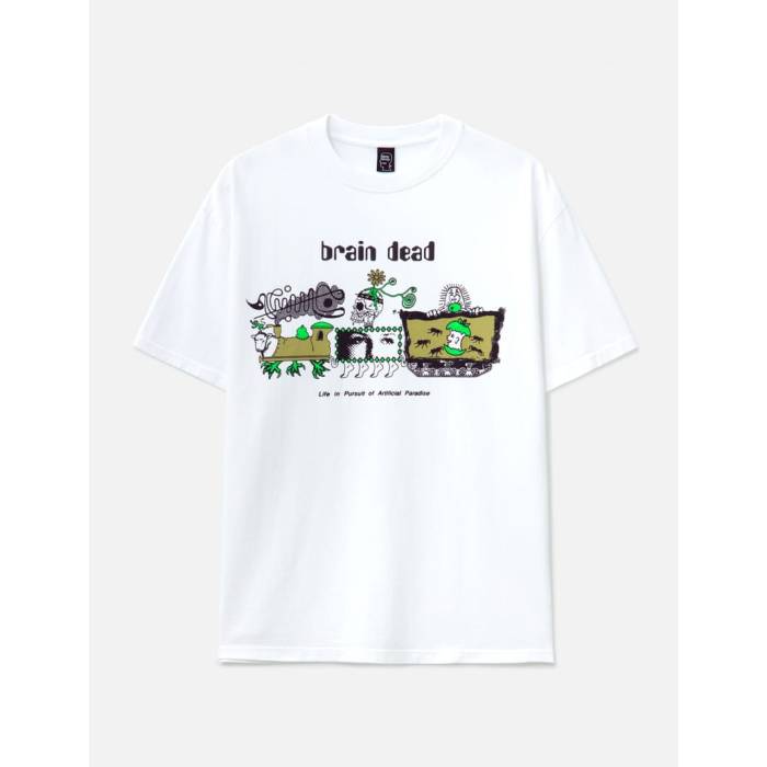 Brain Dead 【 Artificial Paradise T-Shirt Men White 】 エデンの園 ティーシャツ メンズ 白いこと 白いこと