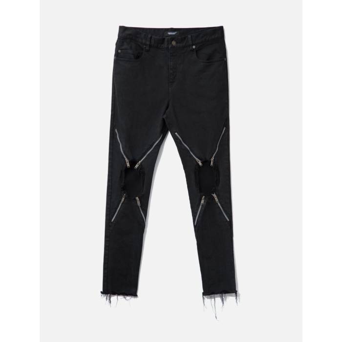 アンダーカバー Undercover 【 Uc1E4515-2 Stretch Denim 4 Zips Jeans Men Charcoal 】 デニム ジーンズ メンズ チャコール