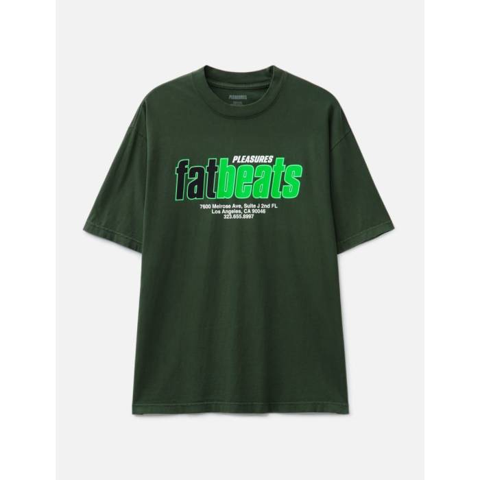 プレジャーズ Pleasures 【 Fat Beats Melrose T-Shirt Men Ivy 】 プルオーバー メンズ