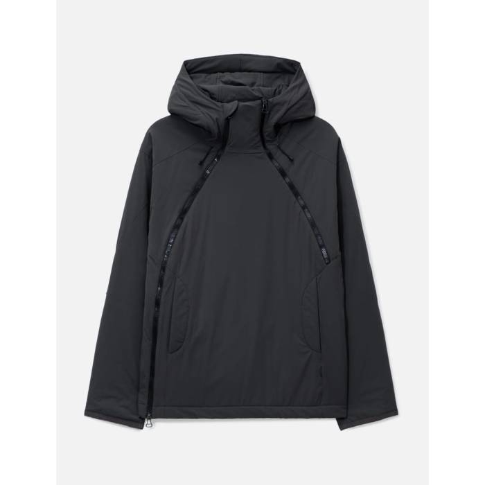 マハリシ Maharishi 【 Oversized Asym Padded Hoodie Men Charcoal 】 Padded パッド フーディー パーカー メンズ 濃灰色
