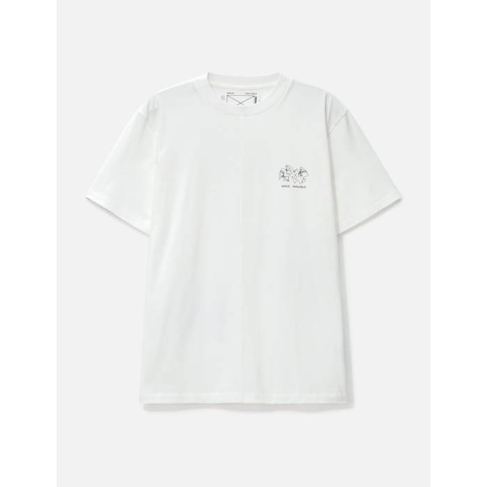 Space Available 【 Blue Carbon System Embroidered T-Shirt Men White 】 青色 ブルー カーボン システム Tシャツ メンズ 白色 ホワイト