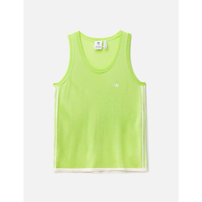 アディダス Adidas Originals 【 Wales Bonner Knit Vest Unisex Semi Frozen Yellow / Chalk White 】 編み物 より良い ユニ一発やる yellow 黄味がかった・黄色 白いこと 白いこと
