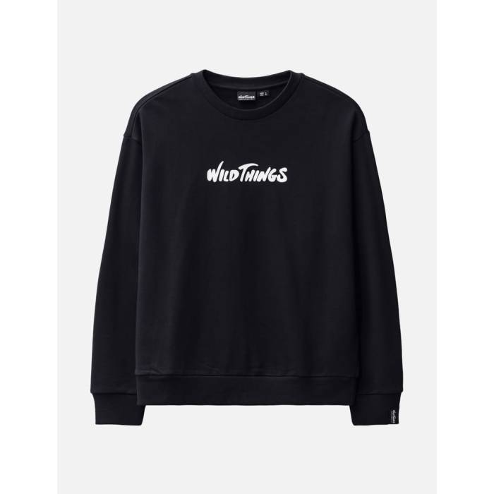 Wild Things 【 Logo Crewneck Men Black 】 ロゴタイプ メンズ 黒いこと 黒いこと