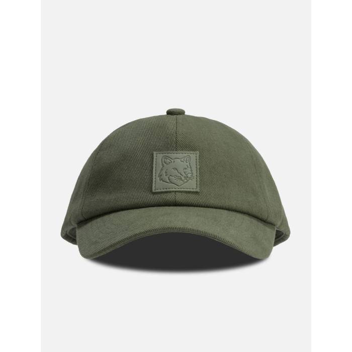 【 Bold Fox Head Leather Patch 6P Cap Unisex Bay Leaf 】 フォックス レザー キャップ 帽子 ユニセックスキャップ
