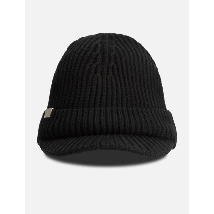 C2H4 【 Knit Covert Beanie Cap Men Black 】 編み物 旗がしら かぶり笠 メンズ 黒いこと 黒いこと