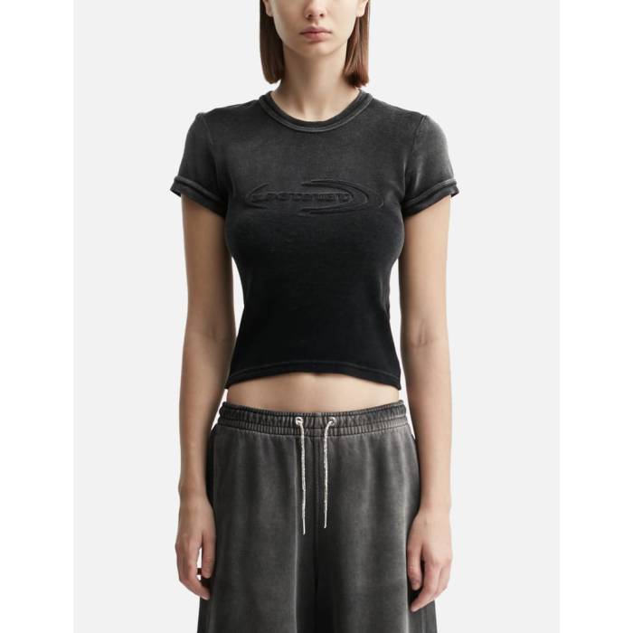 T By Alexander Wang 【 Baby T-Shirt Women Washed Nickel 】 ティーシャツ レディース