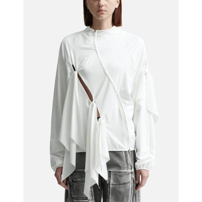 Nache 【 Tie Jersey Jacket Unisex Ivory 】 ネクタイ ジャージ Jacket ジャケット ユニセックス アイボリー