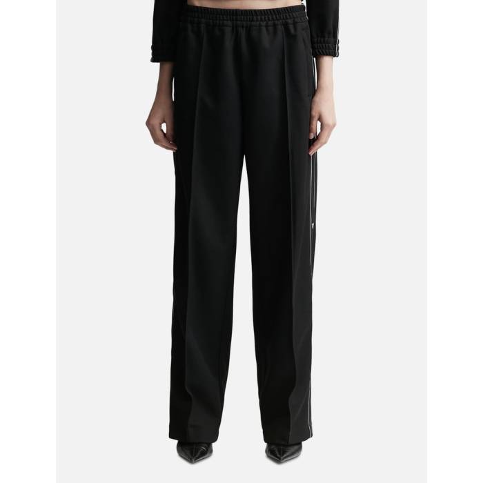 T By Alexander Wang 【 Track Pant With Logo Tape In Pique Women Black 】 トラック パンツ ロゴ レディース 黒色 ブラック