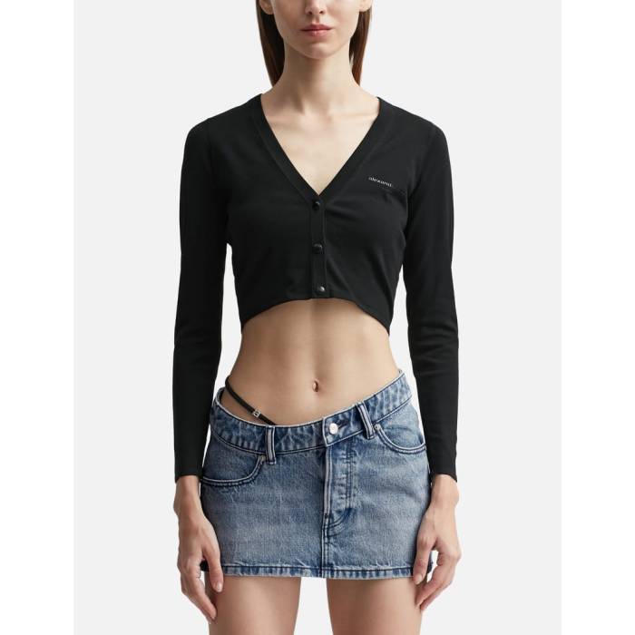 T By Alexander Wang 【 V-Neck Cardigan Women Black 】 Vネック カーディガン レディース 黒色 ブラック