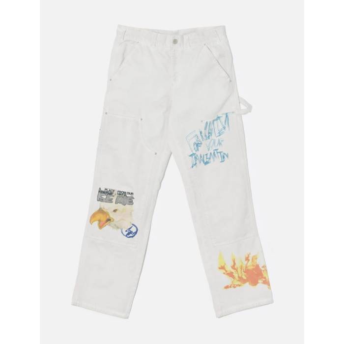 Travis Scott 【 Cactus Jack X Fragment Design Painters Imagination Pants Men White 】 メンズ 白色 ホワイト