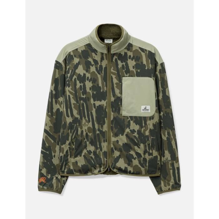 Malbon Golf 【 Tour Divot Camo Sherpa Jacket Men Bark Camo 】 カモ柄 Jacket ジャケット メンズ カモ柄