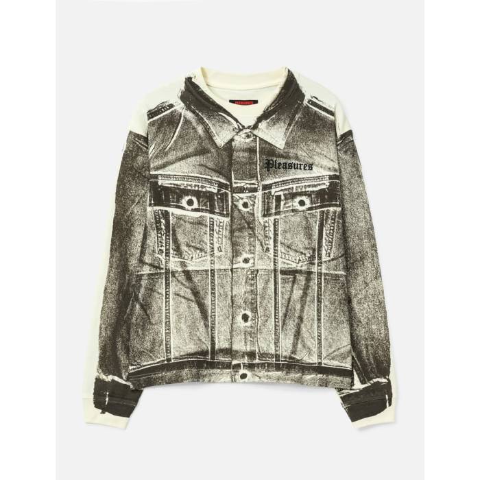プレジャーズ Pleasures 【 Trucker Heavyweight Long Sleeve Shirt Men Bone 】 トラッカー Sleeve スリーブ メンズ｜スニケス