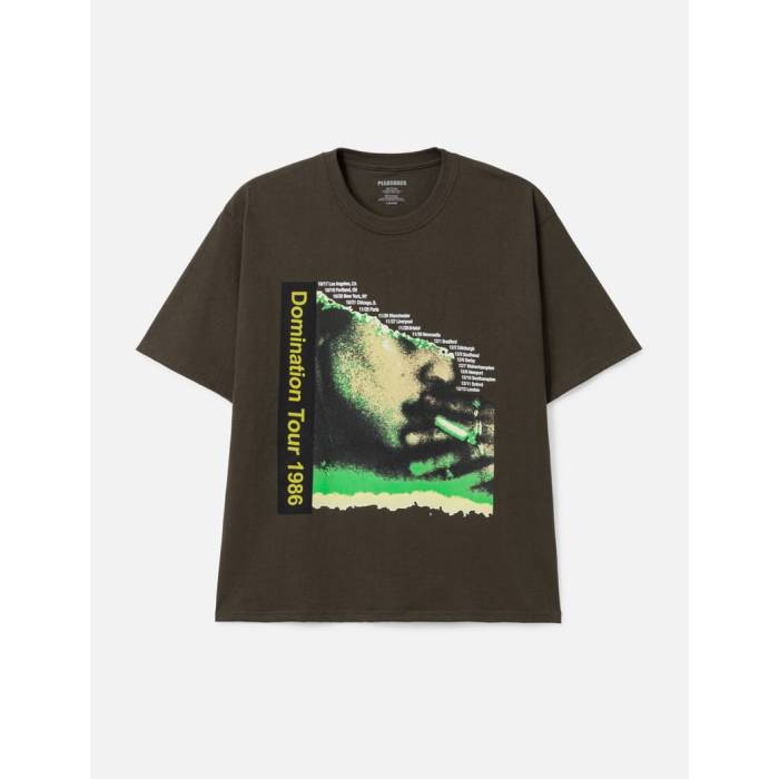 プレジャーズ Pleasures 【 Domination T-Shirt Men Brown 】 Tシャツ メンズ 茶色 ブラウン|スニケス