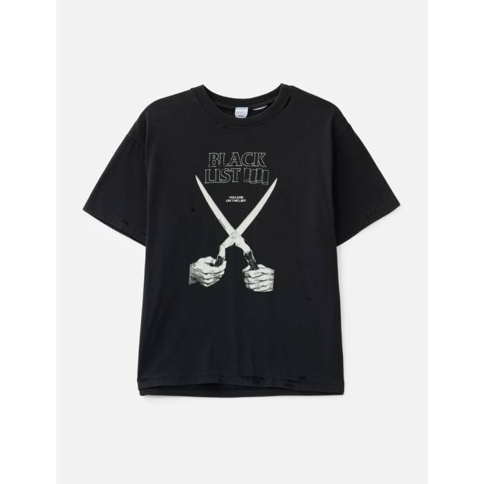 Protocol-Index 【 Blacklist Washed T-Shirts Men Black 】 Tシャツ メンズ 黒色 ブラック