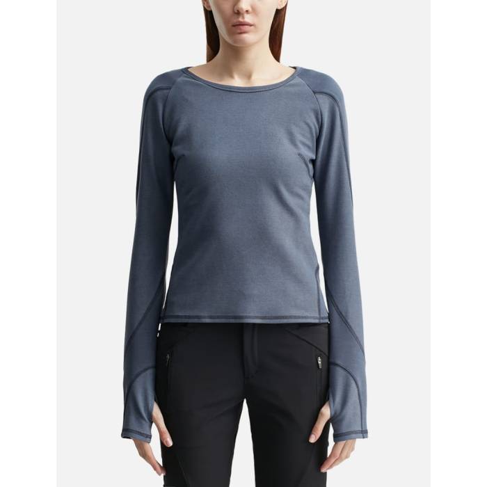Mystephenm 【 Vol. 3.0 Flatlock T-Shirt Women Navy 】 ティーシャツ レディース 紺色 米国海軍