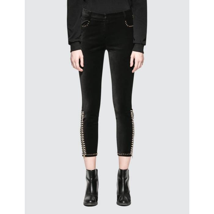 Sjyp 【 Beads Detail Velvet Pants Women Black 】 レディース 黒色 ブラック｜スニケス