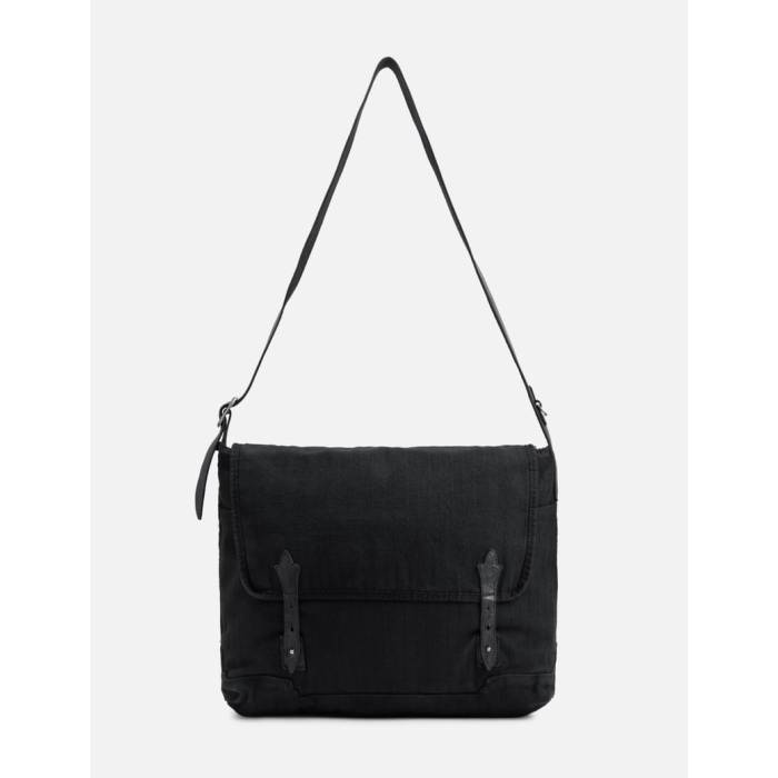 Polyteru 【 Fleur Messenger Bag Unisex Striped Black 】 御徒面子 ユニ一発やる 黒いこと 黒いこと