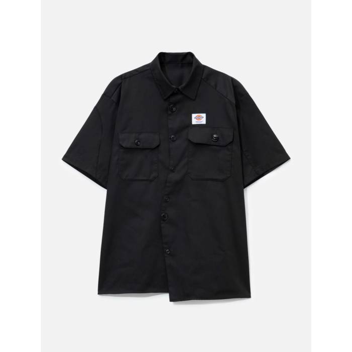 アンダーカバー Undercover 【 X Dickies Curved Buttoned Short Sleeves Shirt Men Black 】 ディッキーズ メンズ 黒色 ブラック|スニケス