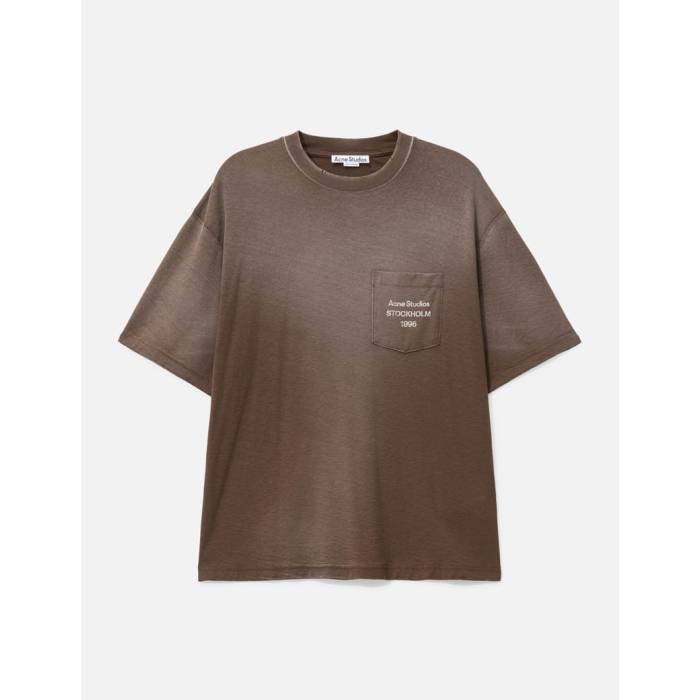 アクネストゥディオズ Acne Studios 【 Logo T-Shirt Unisex Chocolate Brown 】 ロゴタイプ プルオーバー ユニ一発やる 赤銅色 赤銅色