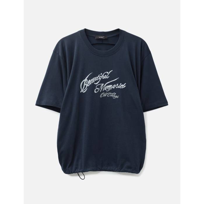 Lcdc 【 Drawstring Oversized T-Shirt Women Blue 】 Tシャツ レディース 青色 ブルー｜スニケス