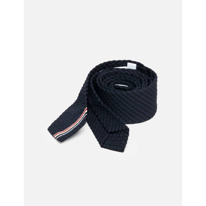 トム 赤銅色 Thom Browne 【 Wool Seersucker Rwb Tie Men Navy 】 タイ メンズ 紺色 米国海軍