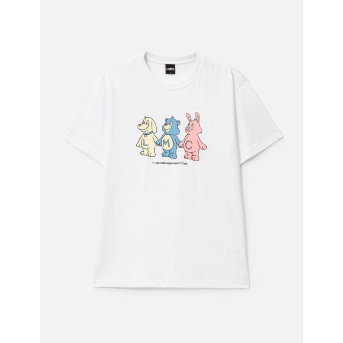 Lmc 【 Bear Friends T-Shirt Men White 】 ティーシャツ メンズ 白いこと 白いこと