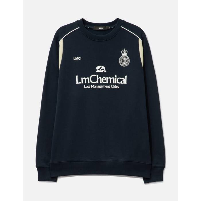 Lmc 【 Chemical Soccer Sweatshirt Men Navy 】 Soccer 蹴球 汗水 調教師 メンズ 紺色 米国海軍