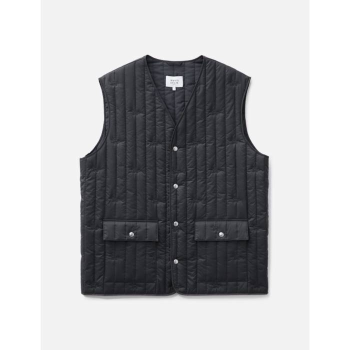 【 Sleeveless Quilted Vest Men Slate Gray 】 Sleeveless ノン捩り 限りない メンズ gray 薄墨色・薄墨色・薄墨色