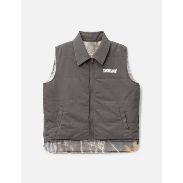 Metalwood Studio 【 Poly Filled Reversible Vest Men Fatigue Green 】 リバーシブル ベスト メンズ green 緑・グリーン
