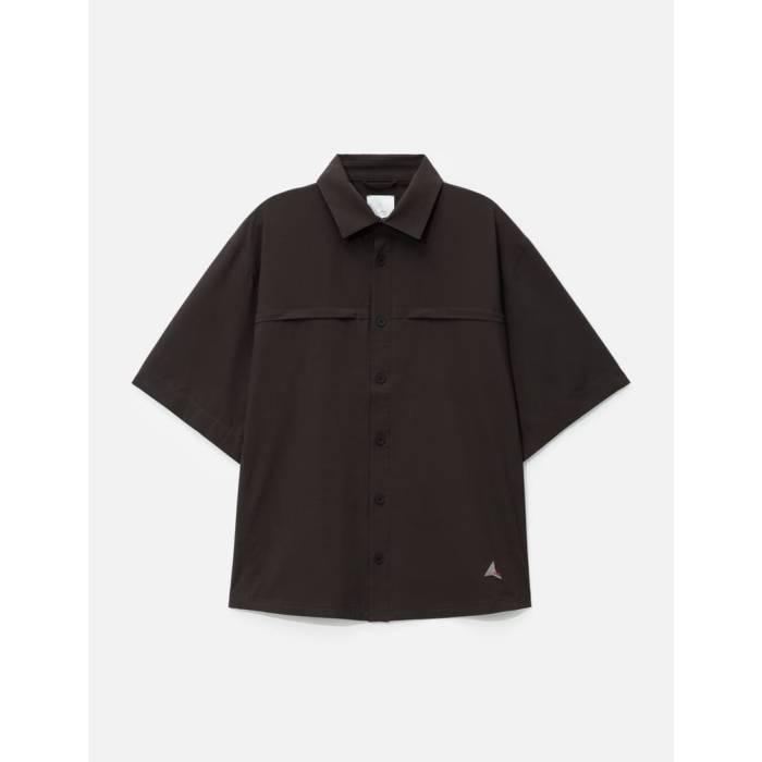Roa 【 Dot Air Shirt Men Dark Brown 】 メンズ 茶色 ブラウン