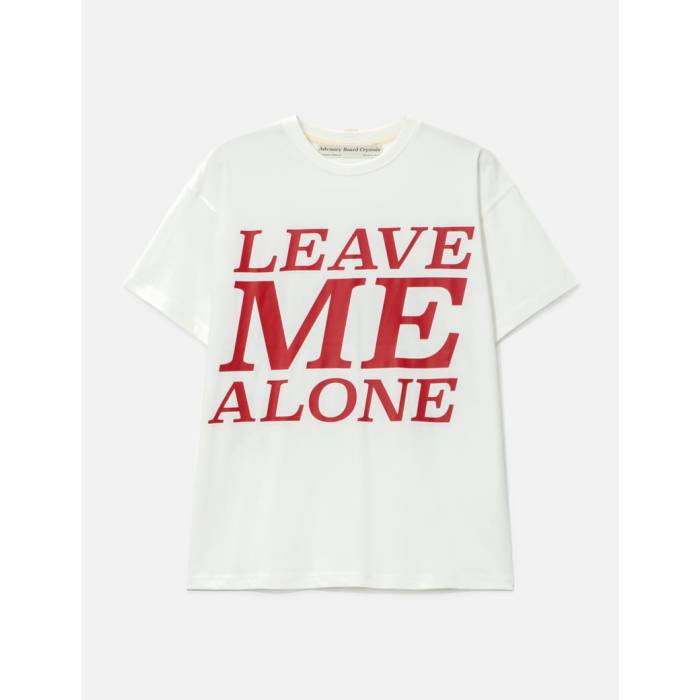 Advisory Board Crystals 【 Abc. Leave Me Alone Short Sleeve Tee Men White 】 Sleeve 衣袂 ティーシャツ メンズ 白いこと 白いこと