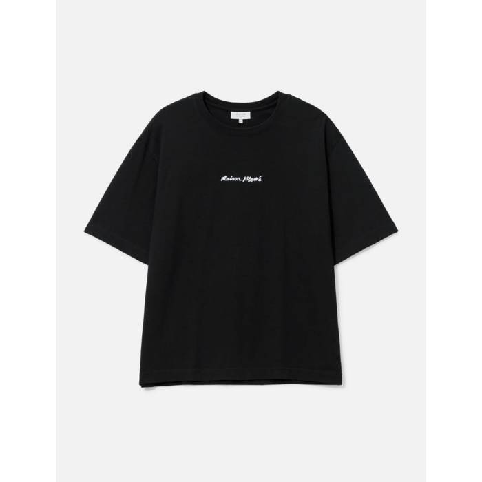 【 Maison Kitsune Embroidery Oversize Tee-Shirt Unisex Black 】 ユニセックス 黒色 ブラック 17,464円