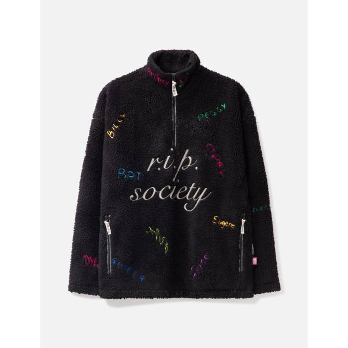 Advisory Board Crystals 【 Abc. R.i.p. Society Quarter Zip Men Black 】 お付き合い メンズ 黒いこと 黒いこと コート・ジャケット-メンズファッション