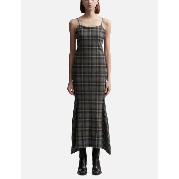 アワーレガシー Our Legacy 【 Naiad Dress Women Oyster Check Hairy Flannel 】 御召しもの レディース