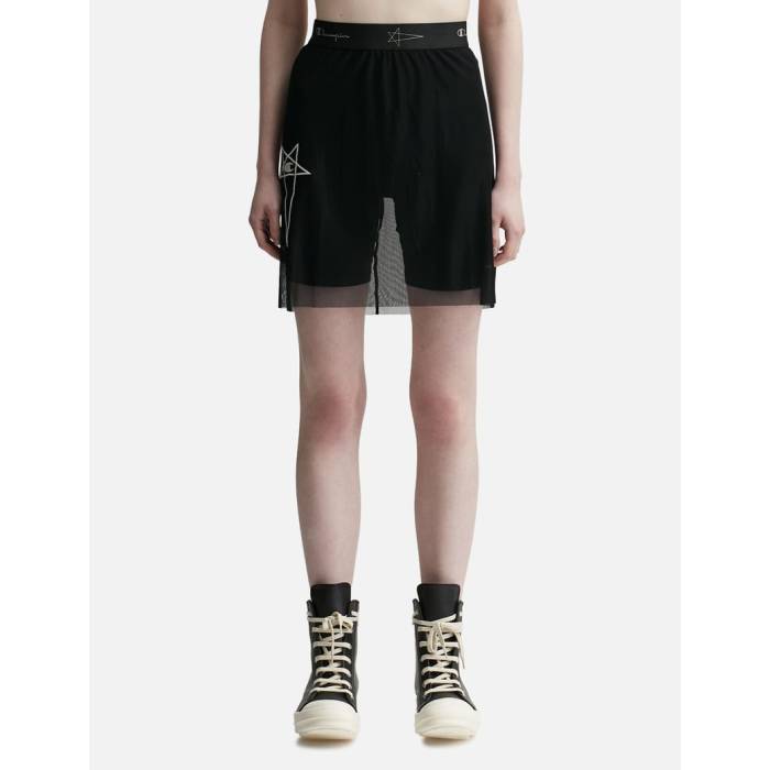 リックオウエンス Rick Owens 【 X Champion Sacrimini Skirt Women Black 】 チャンピオン レディース 黒色 ブラック