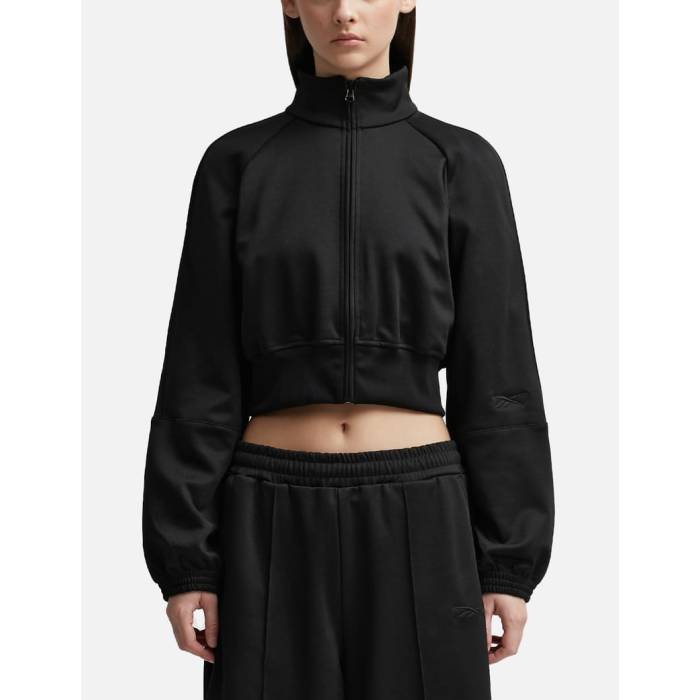 リーボック Reebok 【 Cropped Track Jacket Women Black 】 トラック Jacket ジャケット レディース 黒色 ブラック